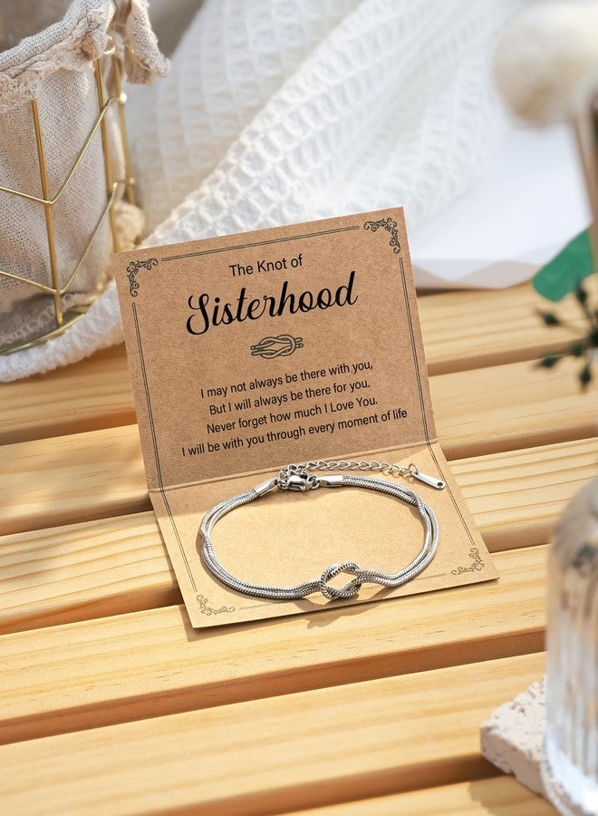 Tarsus Sister Gifts, Sisters Birthday Jewelry Gifts from Sister Knot Bracelet Mothers Day Christmas Gift for Sisters Women - Image 5